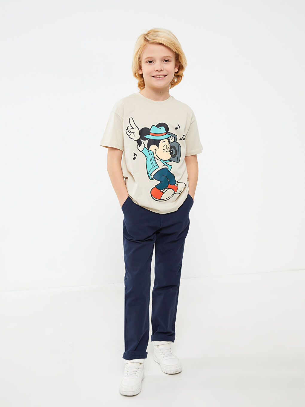 Boys' Trousers with Adjustable Elastic Waist