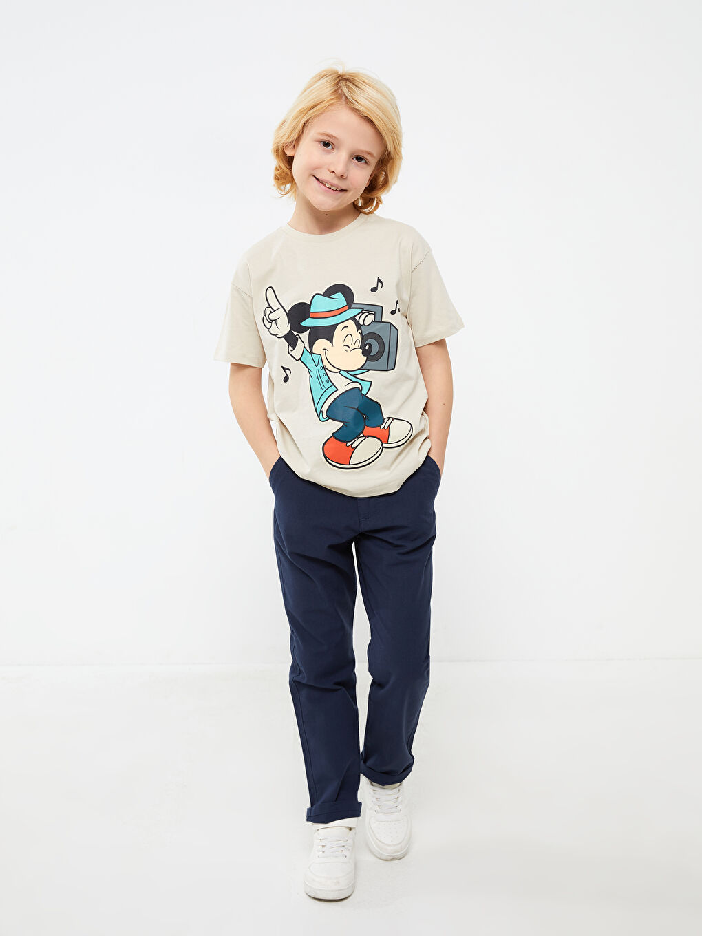 Boys' Trousers with Adjustable Elastic Waist-1