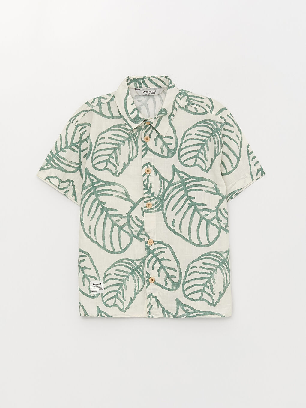 Haki Desenli Kısa Kollu Erkek Çocuk Gömlek ve Şort-1