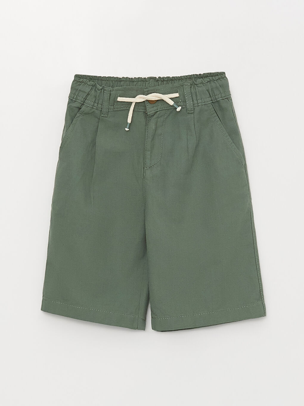 Haki Desenli Kısa Kollu Erkek Çocuk Gömlek ve Şort-2