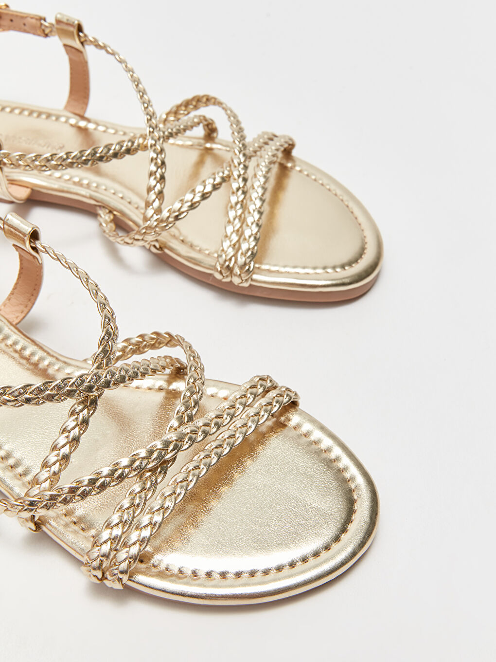 Örgü Detaylı Kadın Sandalet-2