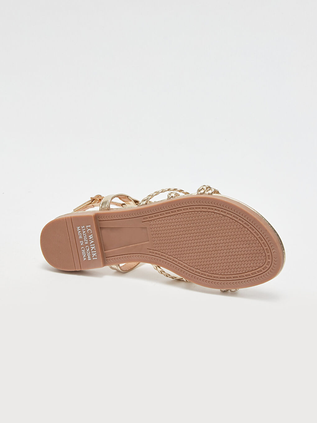 Örgü Detaylı Kadın Sandalet-3