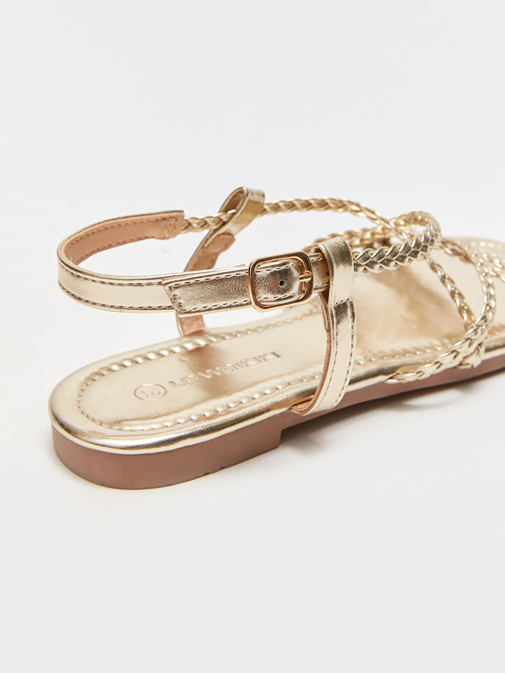 Örgü Detaylı Kadın Sandalet-4