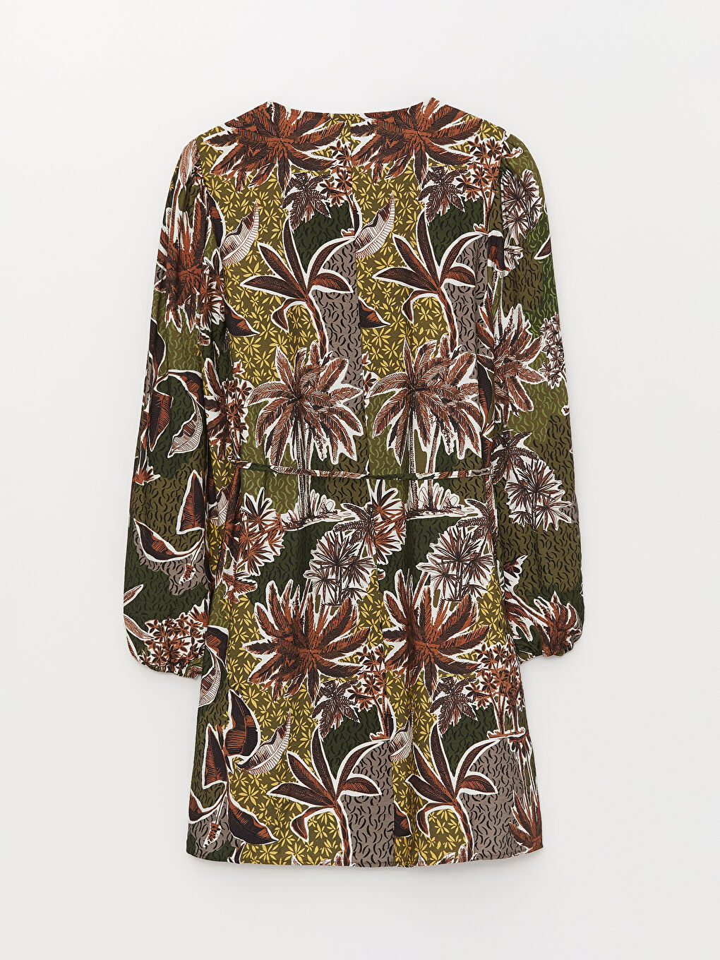 Women's Crew Neck Patterned Tunic-5