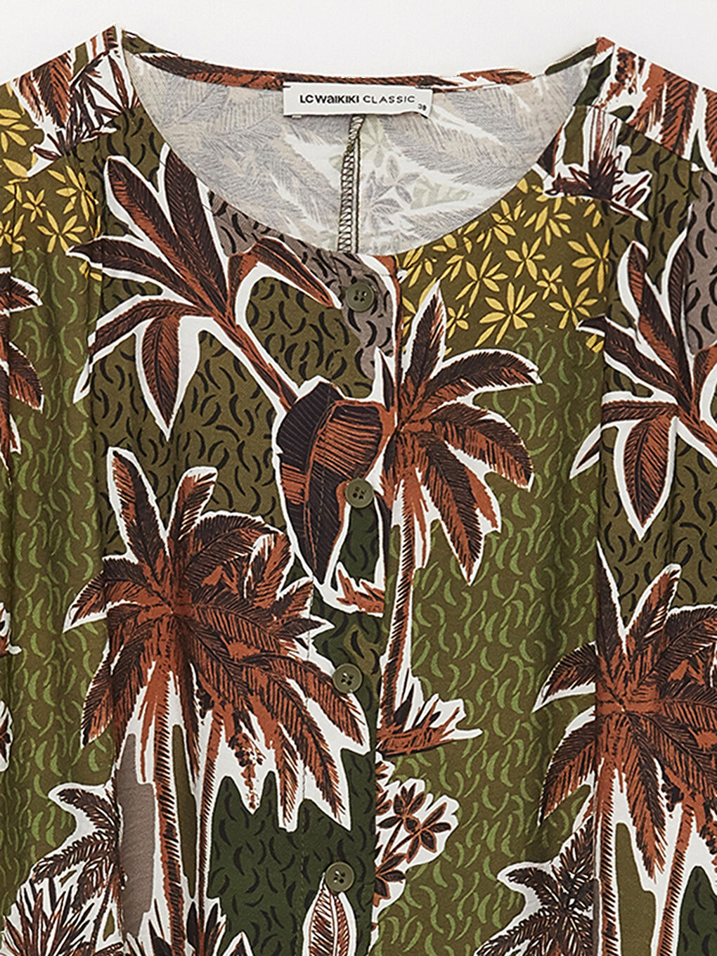 Women's Crew Neck Patterned Tunic-6