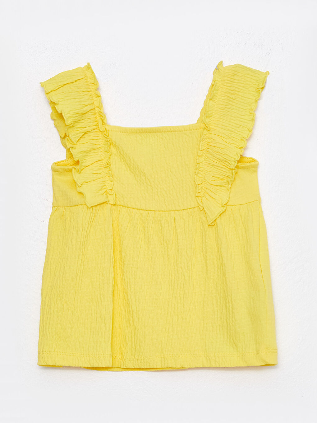 تيشيرت بحمالات بياقة مربعة للبنات الرضع-1