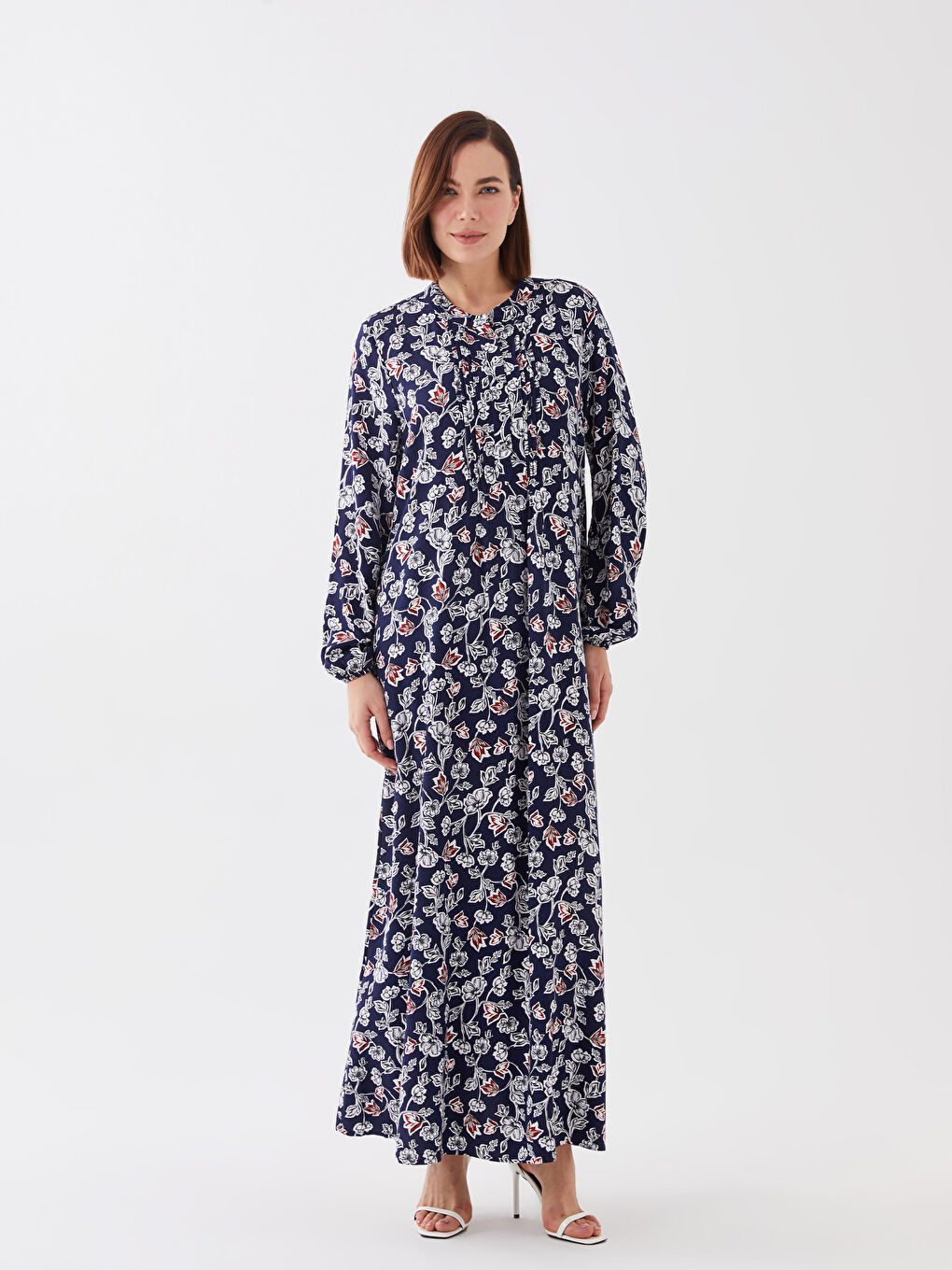 Patterned Long Sleeve Women Dress -S3AI79Z8-F9C