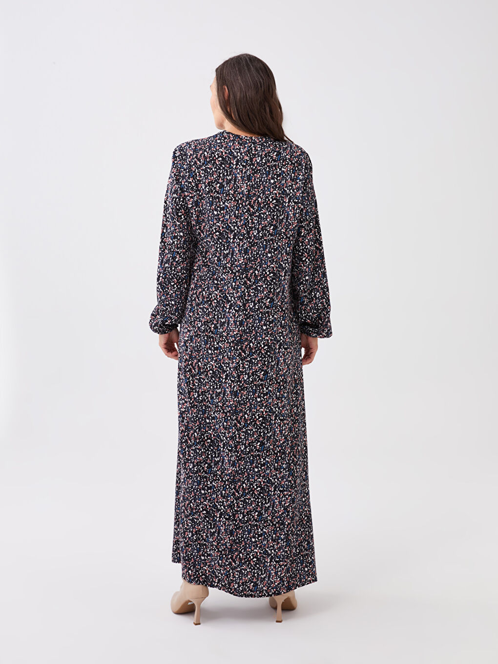 Patterned Long Sleeve Women Dress -S3AI79Z8-LQJ