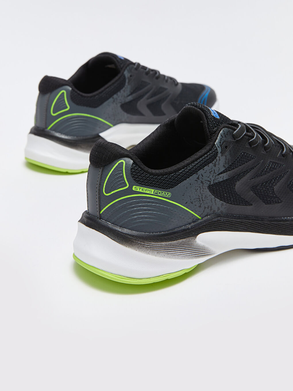 Siyah Baskılı Bağcıklı Erkek Spor Ayakkabı-4