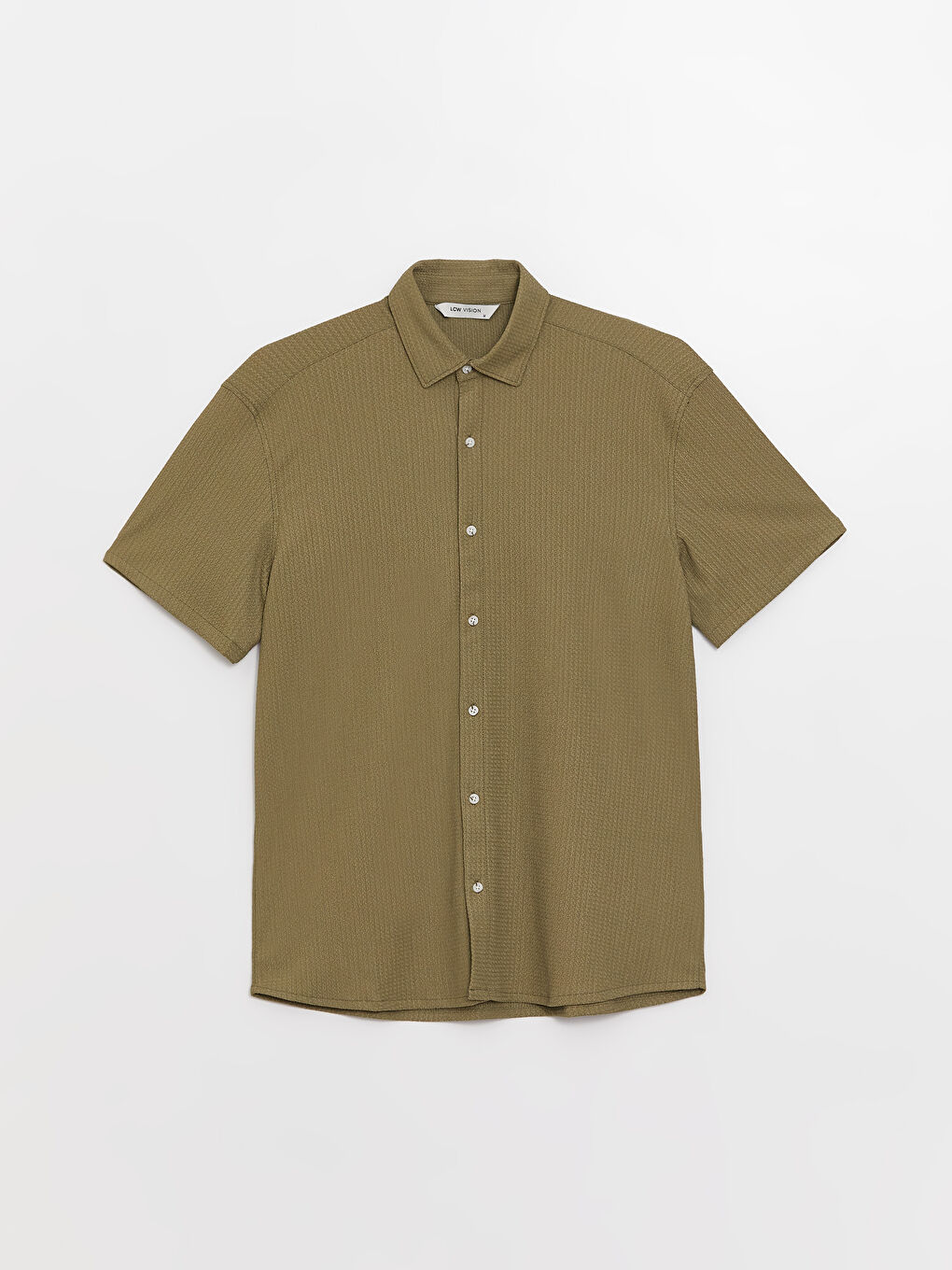 Haki Regular Fit Kısa Kollu Erkek Gömlek-5