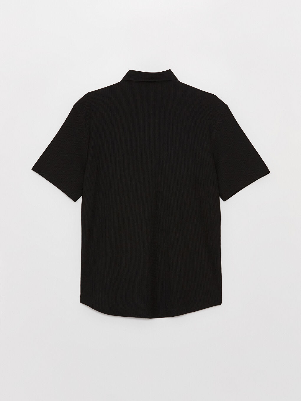 Siyah Regular Fit Kısa Kollu Erkek Gömlek-6