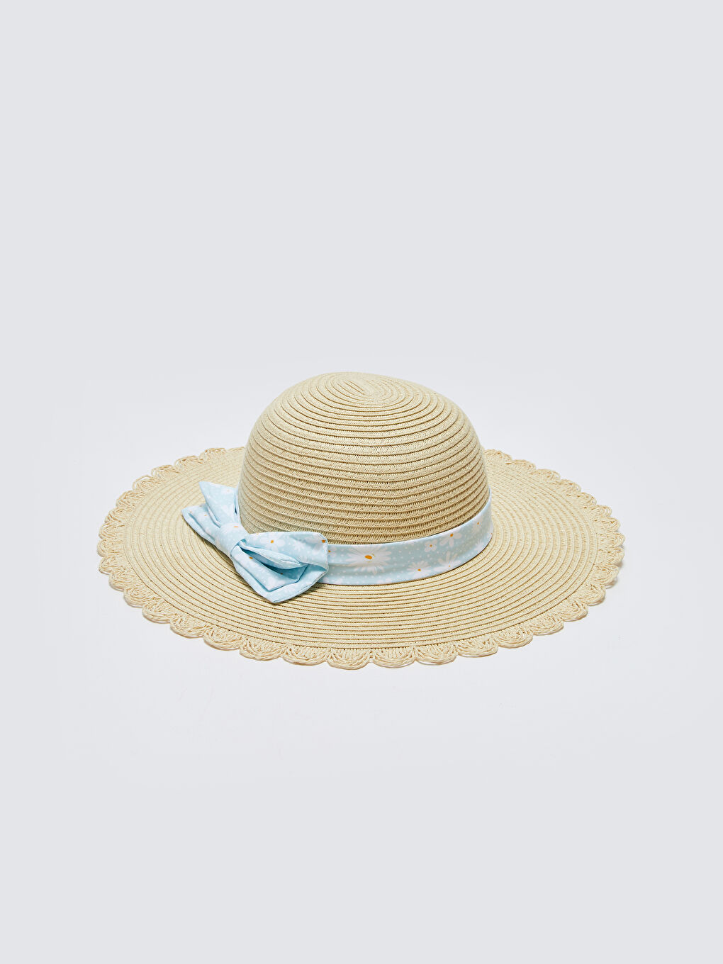 LCW ACCESSORIES Bej Hasır Kız Çocuk Fötr Şapka