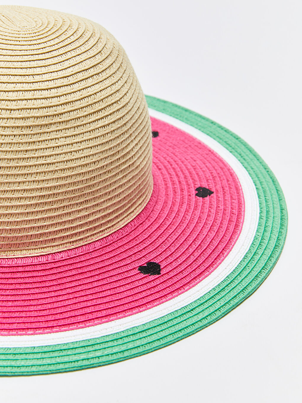 Chapeau Fedora en Paille Imprimé pour Fille-1