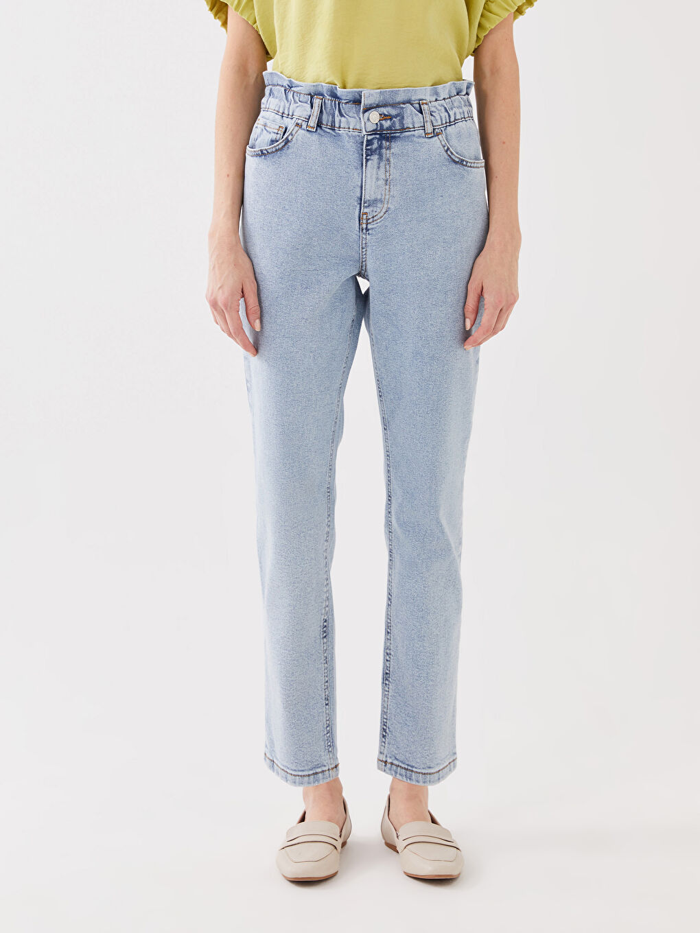 LCWAIKIKI Classic Hoch Taillierte Paperbag Damen Jeans -S3AJ38Z8-311