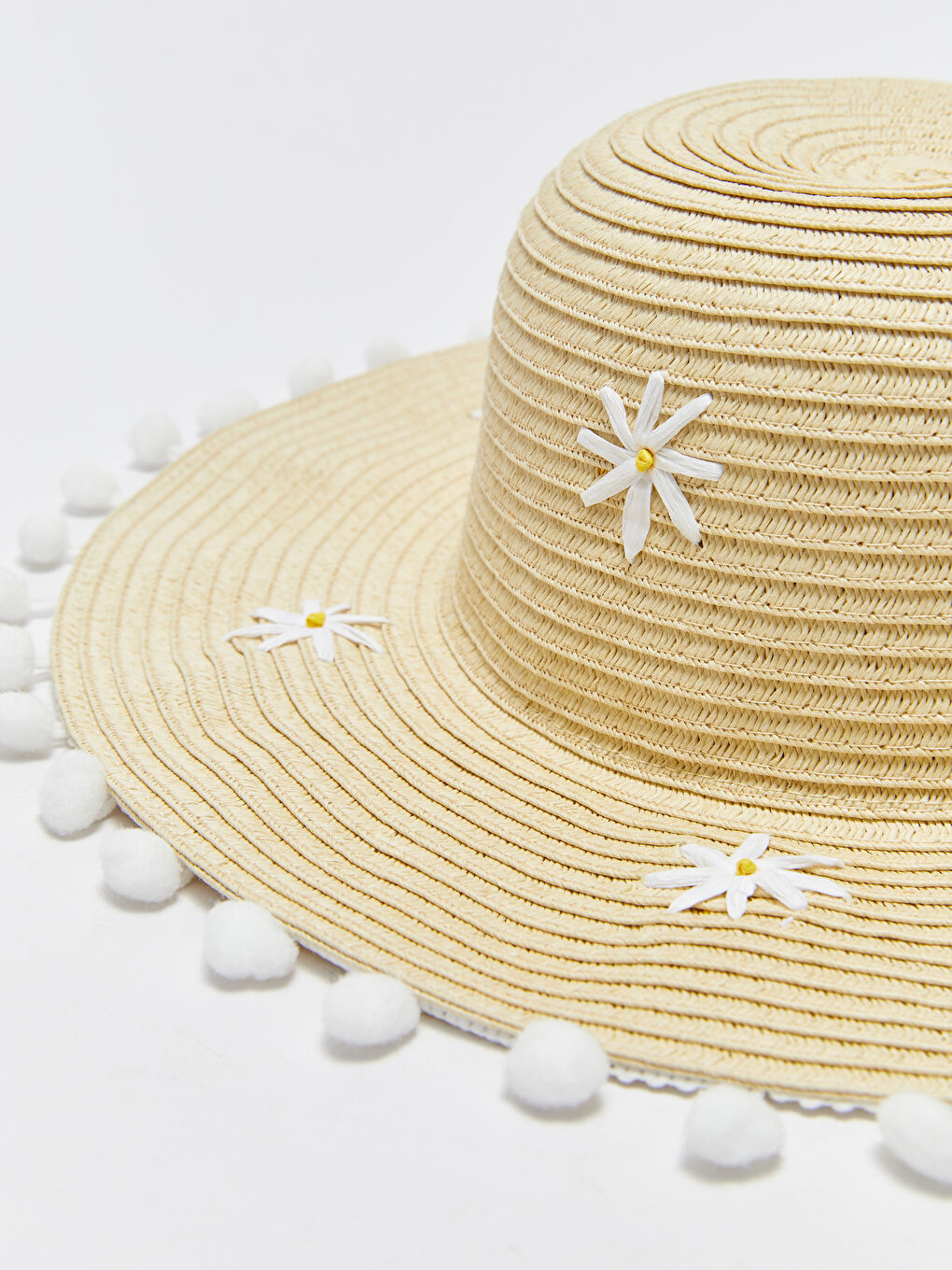LCW ACCESSORIES Embroidered Girl Straw Fedora Hat -S3AJ52Z4-FT0