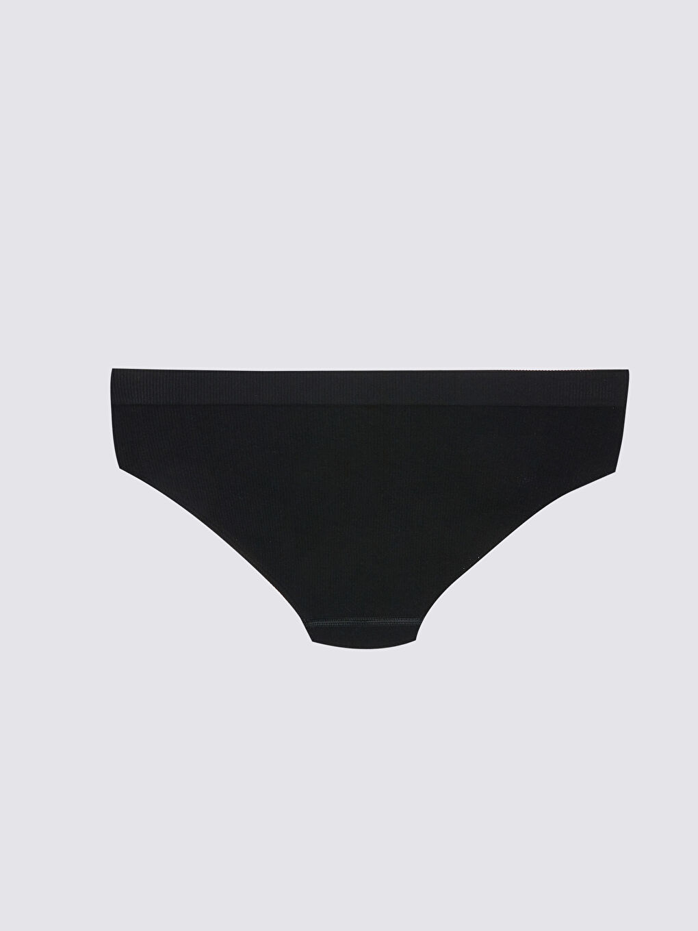 Siyah Düz Dikişsiz Bikini Külot-1