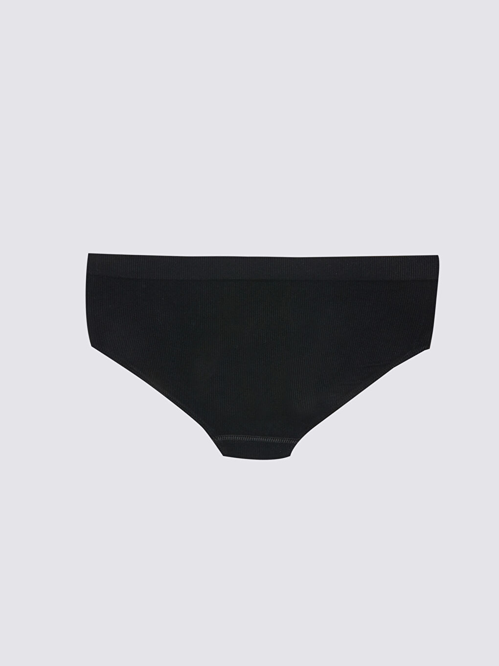 Siyah Düz Dikişsiz Hipster Külot-1