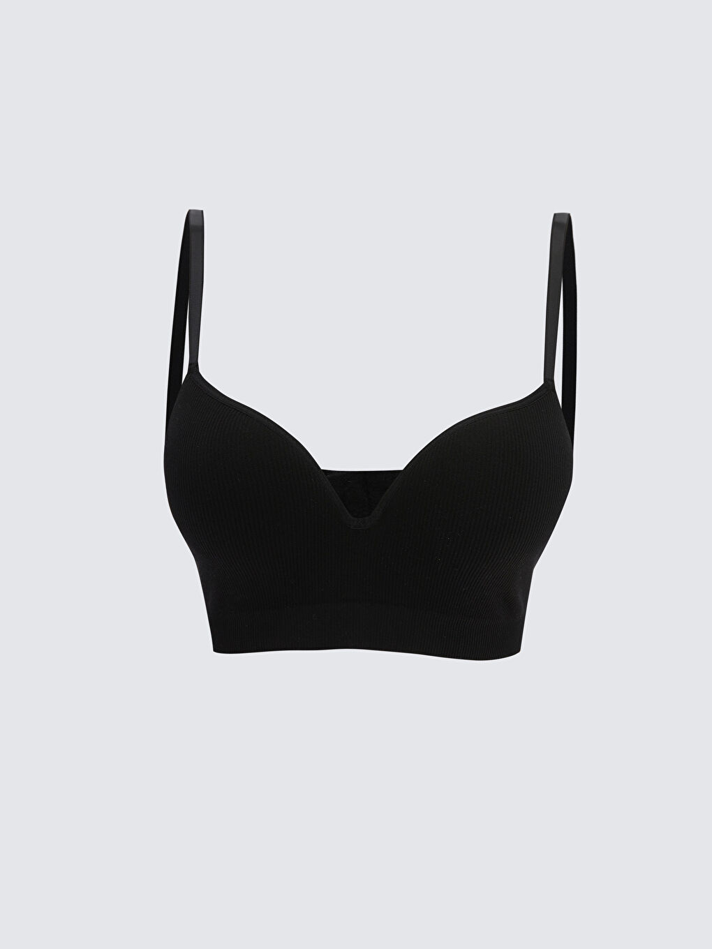 Siyah Balensiz Dolgulu Dikişsiz Sütyen