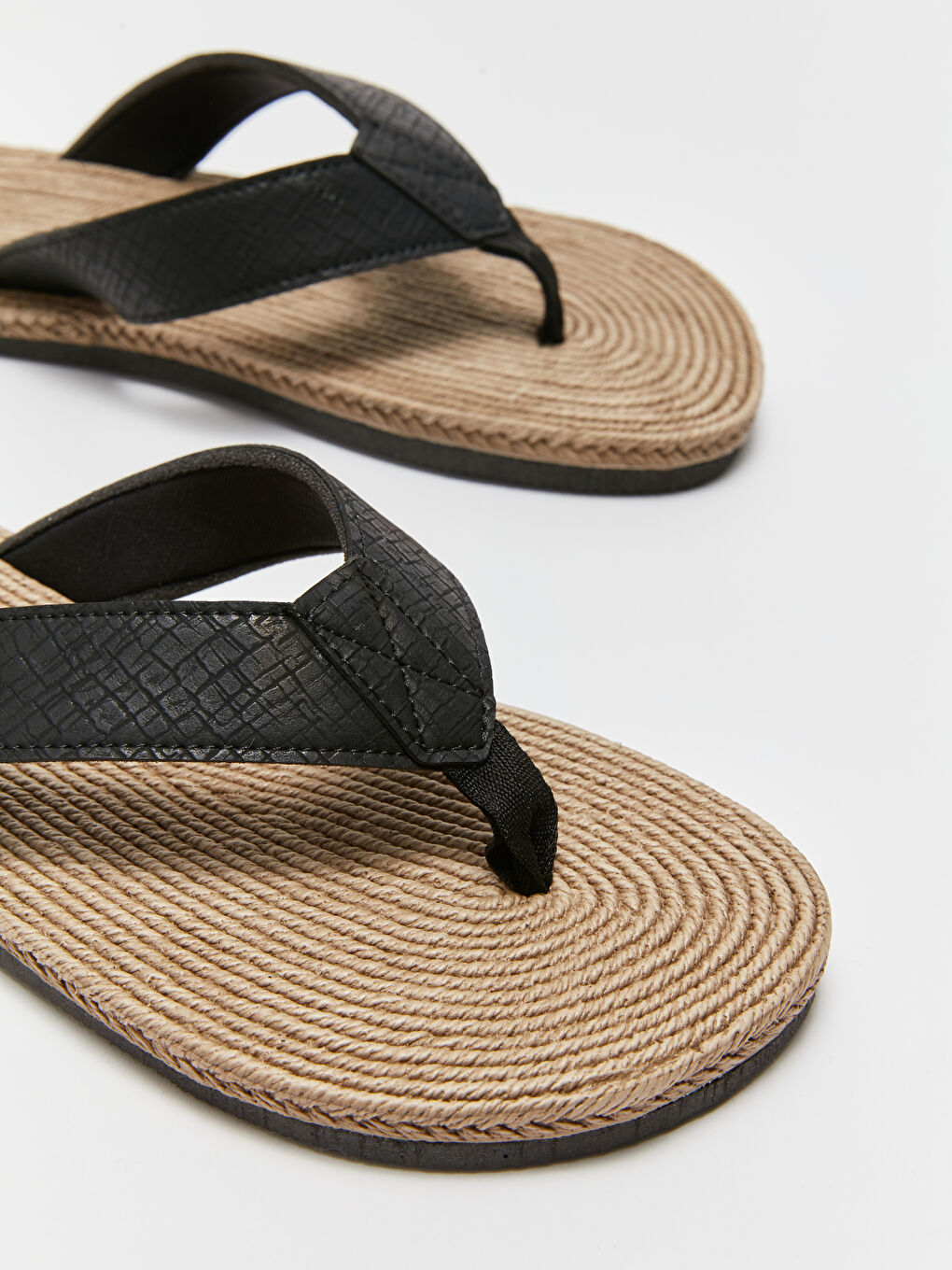 Leather Look Men's Flip-Flops Beach Slippers-4