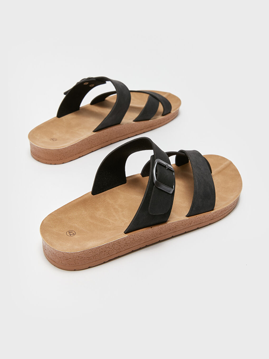 Suede Look Cross Band Men's Slippers -S3AJ76Z8-HUC