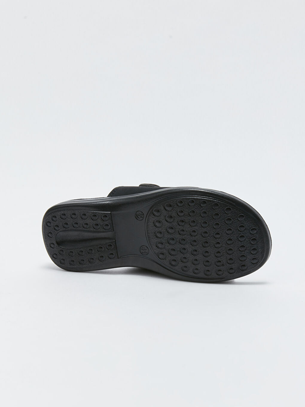 Faux Leather Velcro Men's Slippers-3