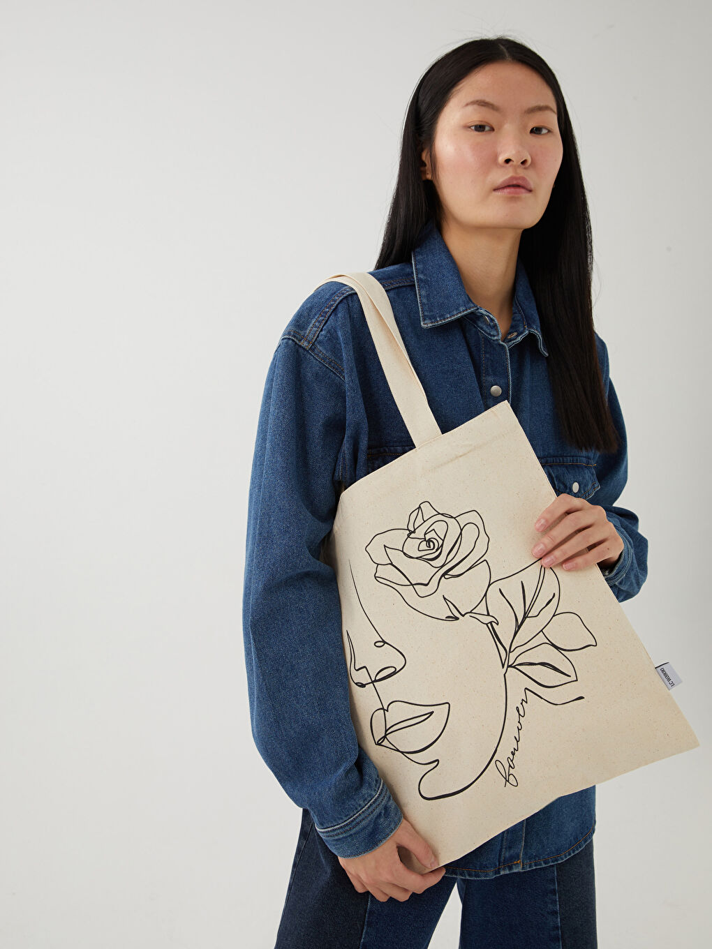 LCW ACCESSORIES Printed Women's Shopping Bag -S3AJ81Z8-M0T