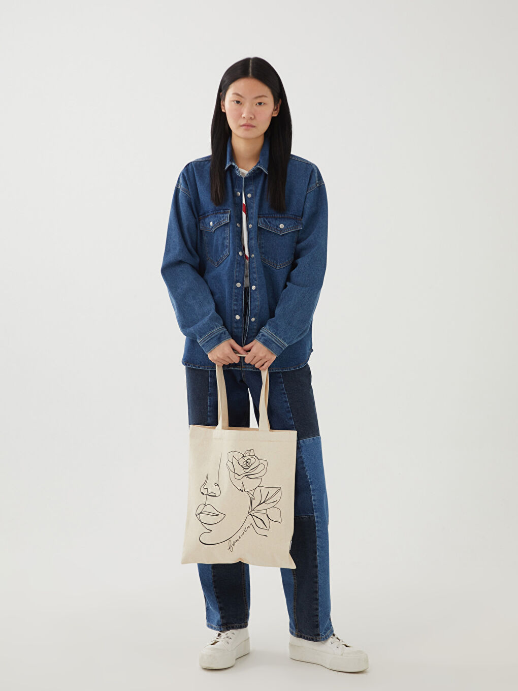 LCW ACCESSORIES Printed Women's Shopping Bag -S3AJ81Z8-M0T