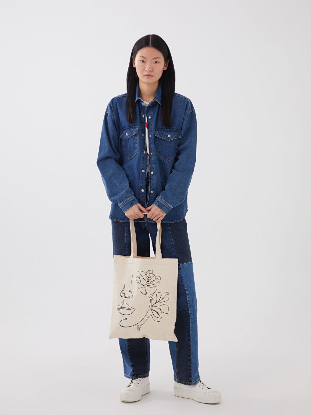 LCW ACCESSORIES Printed Women's Shopping Bag -S3AJ81Z8-M0T