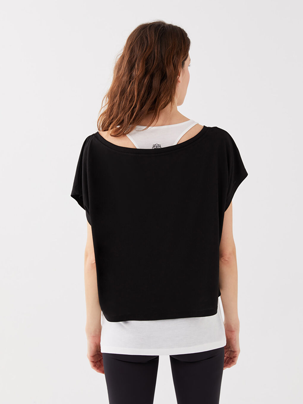 XSIDE ACTIVE Women's Slash Neck Plain Short Sleeve Sports T-Shirt and Tank Top -S3AJ98Z8-CVL