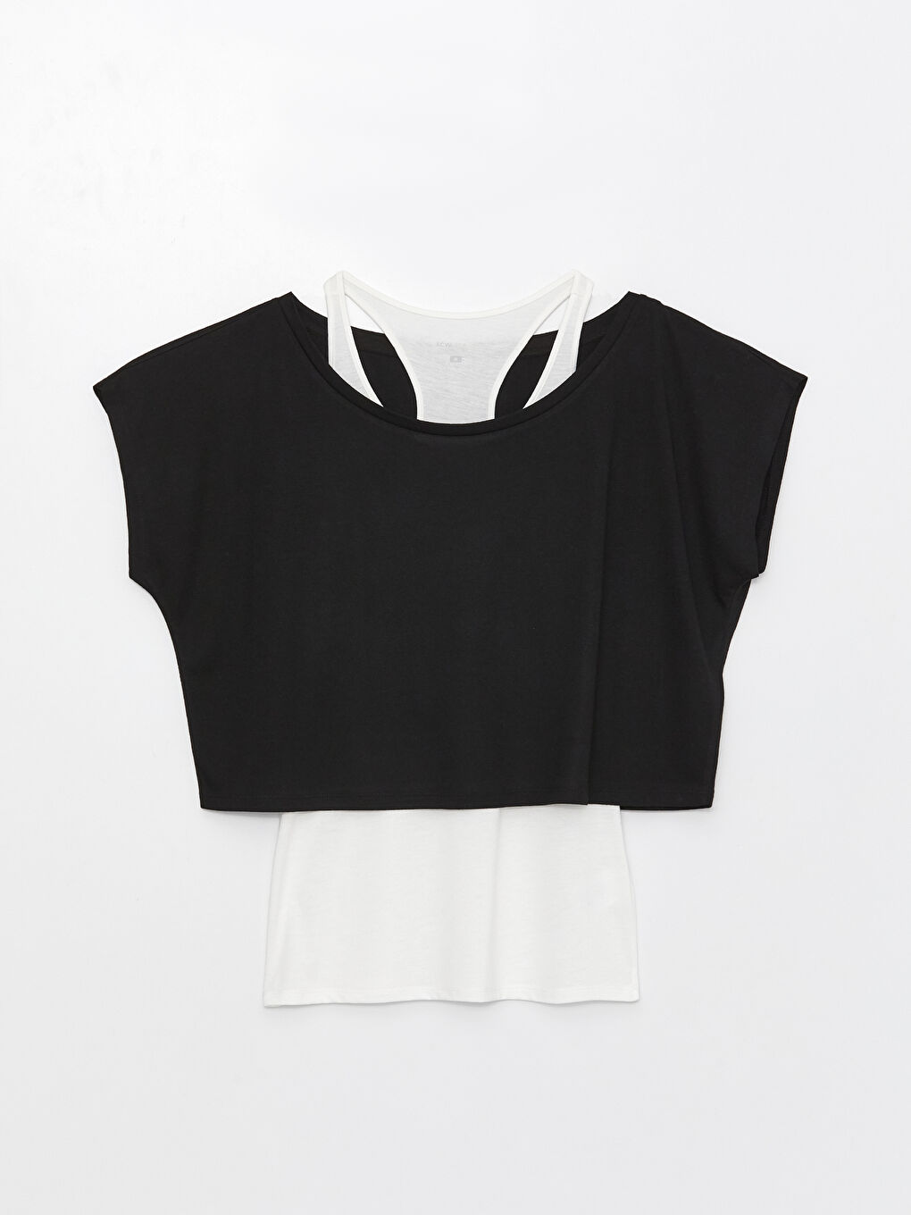 XSIDE ACTIVE Women's Slash Neck Plain Short Sleeve Sports T-Shirt and Tank Top -S3AJ98Z8-CVL