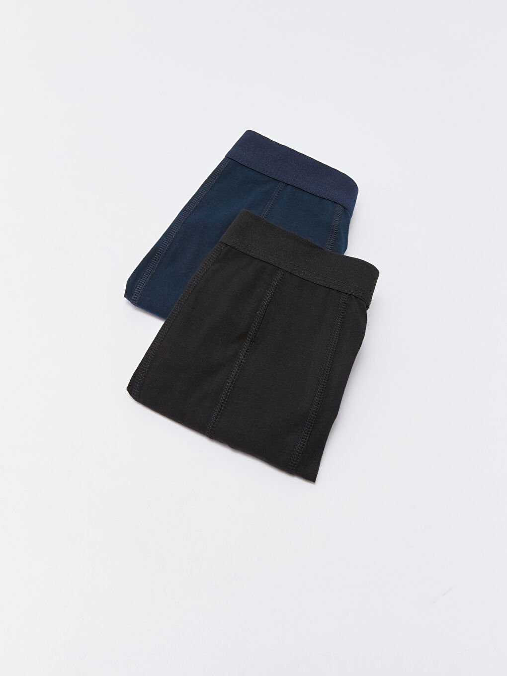 سراويل بوكسر قطن مطاطي عادي للرجال - مجموعتين-1