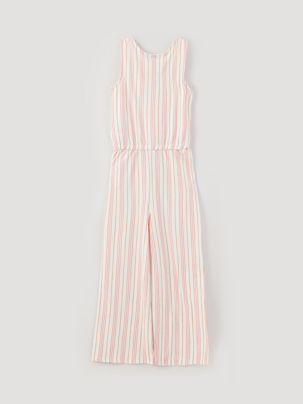 Crew Neck Striped Girl Overalls -S3AK19Z4-LFC