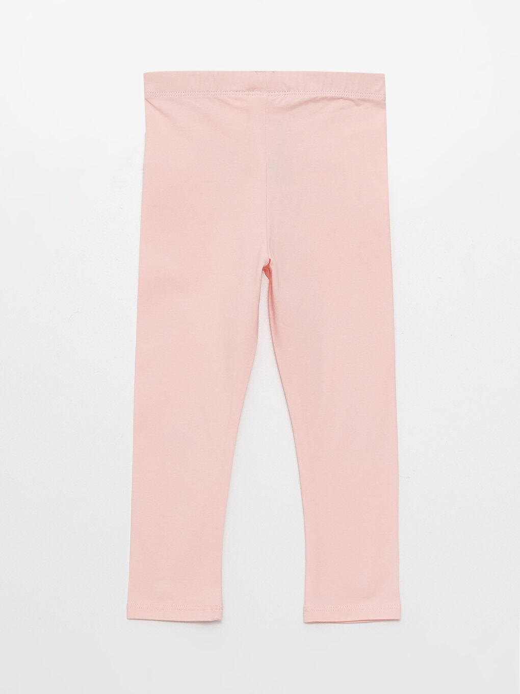 Pembe Beli Lastikli Baskılı Kız Bebek Tayt-1