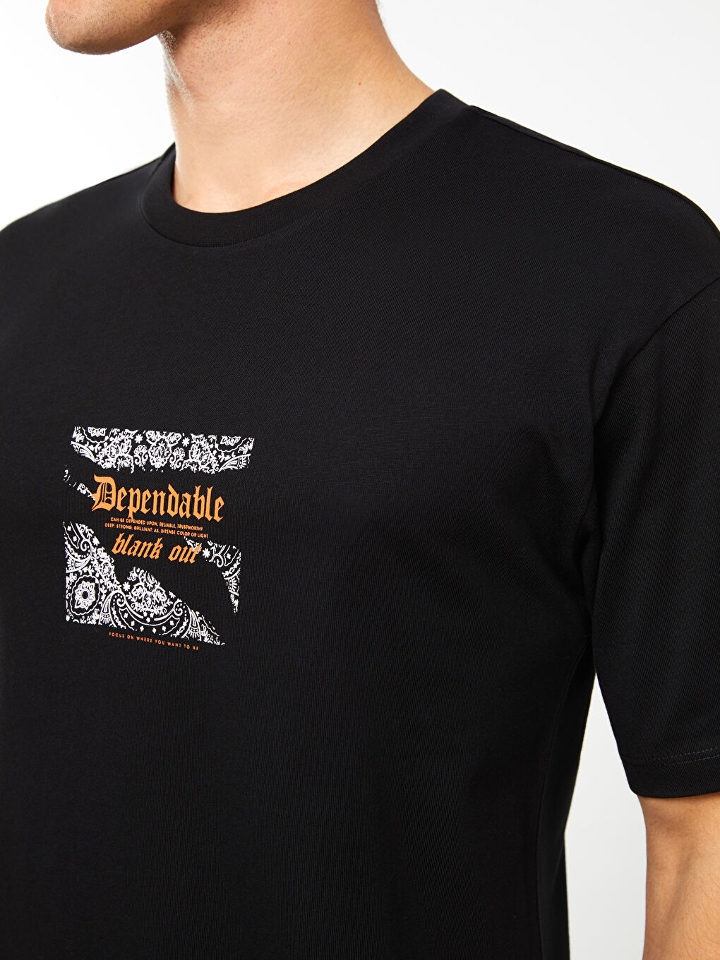 Футболка Мужская с Круглым Вырезом, Коротким Рукавом, С Принтом, Из Гребенного Хлопка-4