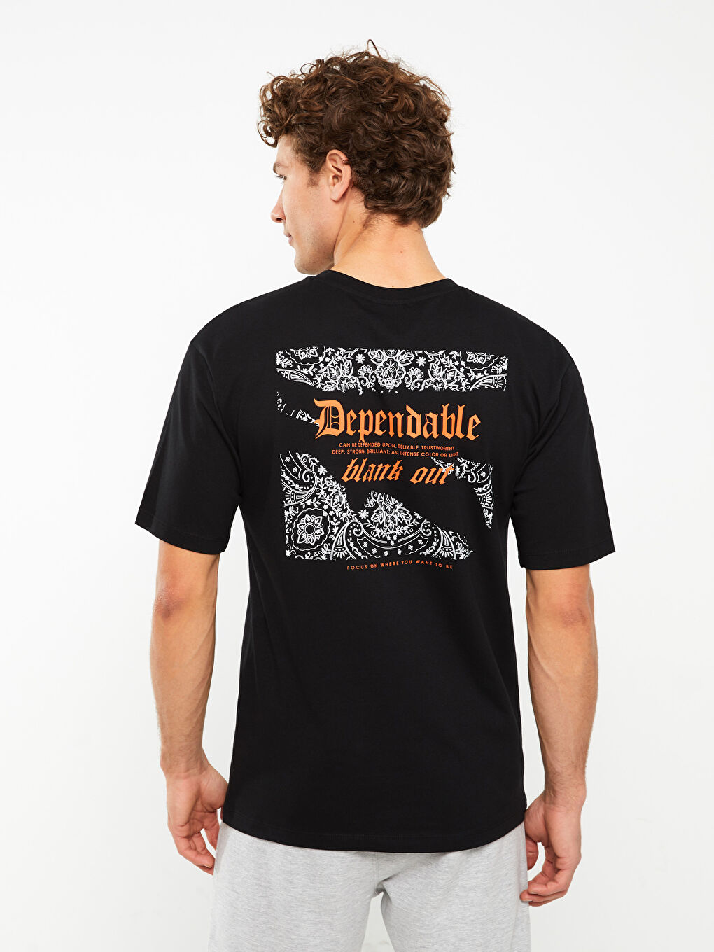 Футболка Мужская с Круглым Вырезом, Коротким Рукавом, С Принтом, Из Гребенного Хлопка-5