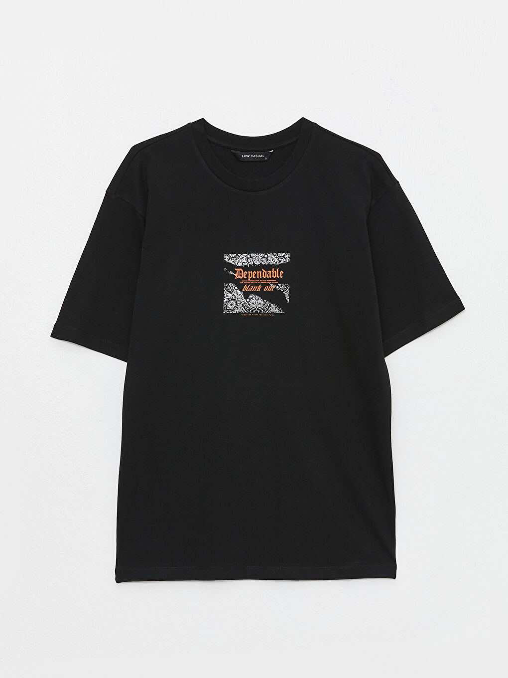 Футболка Мужская с Круглым Вырезом, Коротким Рукавом, С Принтом, Из Гребенного Хлопка-6