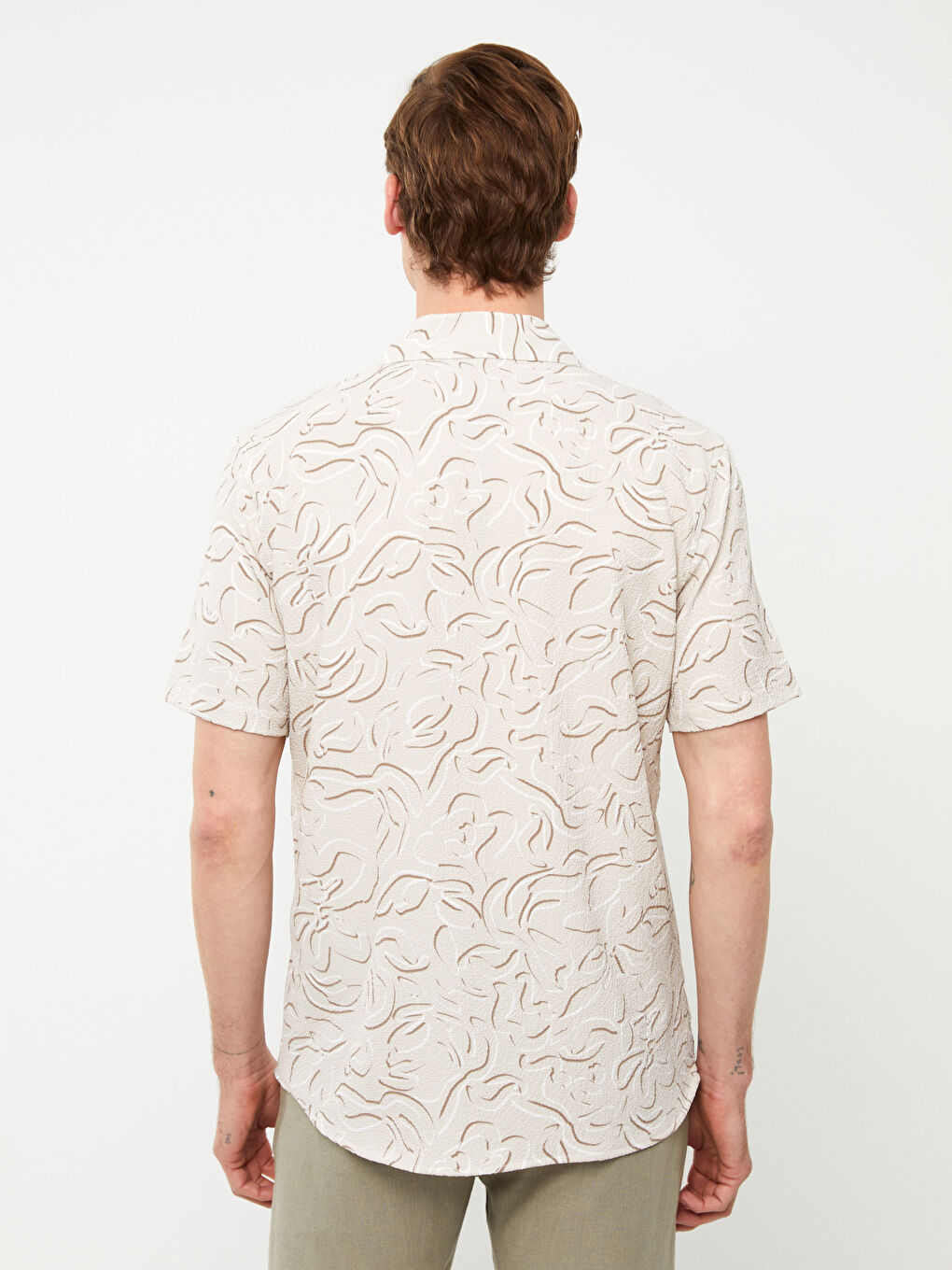 LCW Vision Regular Fit Short Sleeve Patterned Men's Shirt -S3AK72Z8-SZV