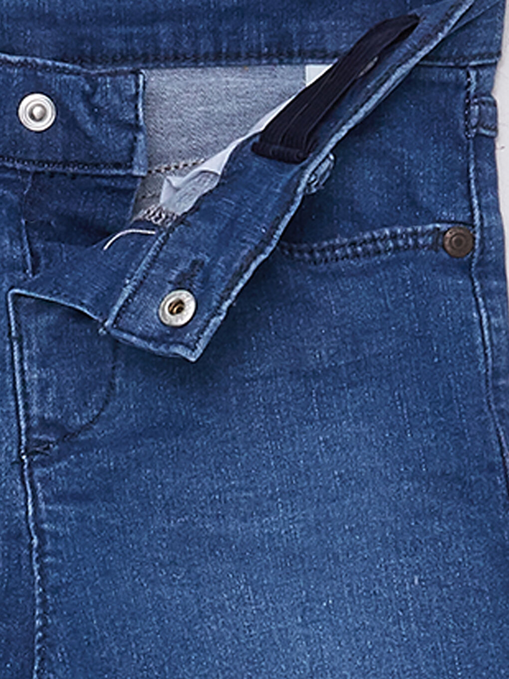 Elasticated Waist Basic Baby Boys' Denim Shorts-3