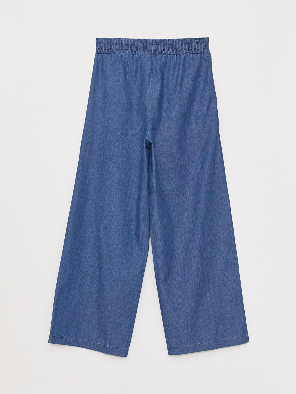 Women's Elastic Waist Wideleg Straight Jean Trousers-6