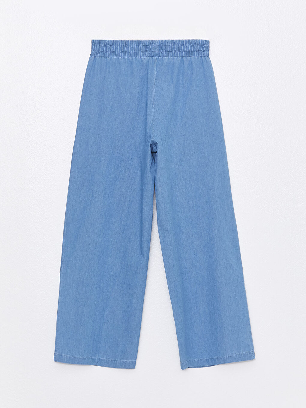 بنطلون جينز واسع الساق بوسط مطاطي للسيدات-6