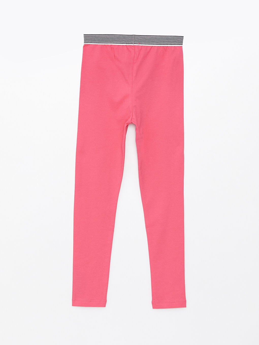 Pembe Beli Lastikli Baskılı Kız Çocuk Tayt-1