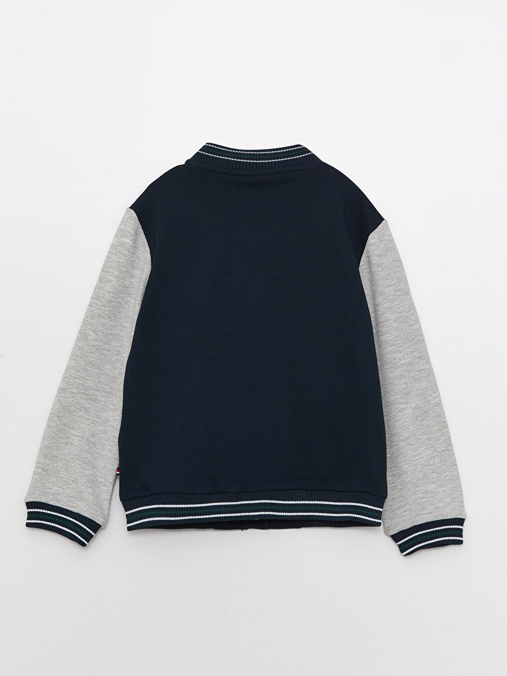 Lacivert Nakışlı Uzun Kollu Erkek Çocuk Kolej Ceket-3