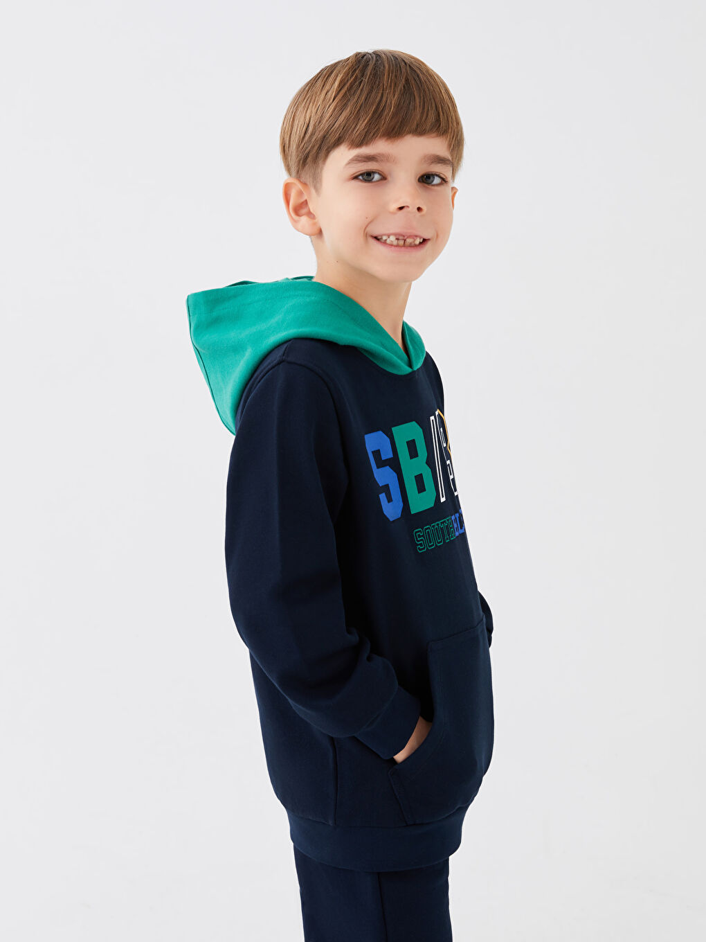 SOUTHBLUE Sweat-shirt à capuche imprimé à manches longues pour garçons -S3AL50Z4-RFH