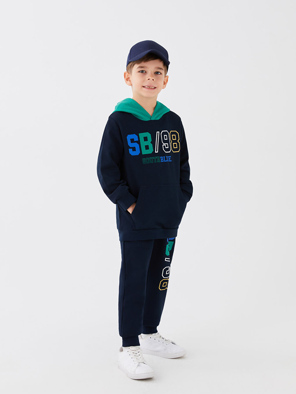 SOUTHBLUE Sweat-shirt à capuche imprimé à manches longues pour garçons -S3AL50Z4-RFH