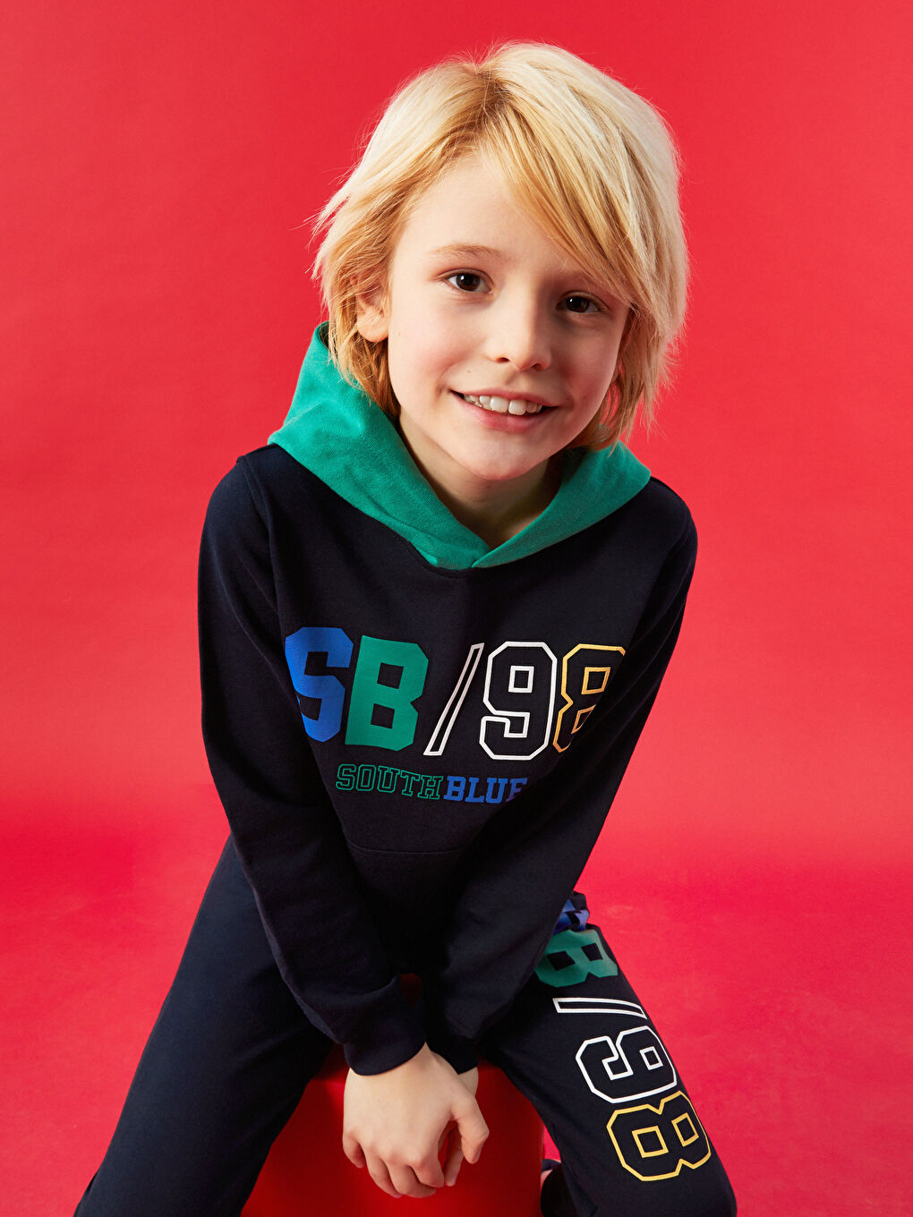 SOUTHBLUE Sweat-shirt à capuche imprimé à manches longues pour garçons -S3AL50Z4-RFH