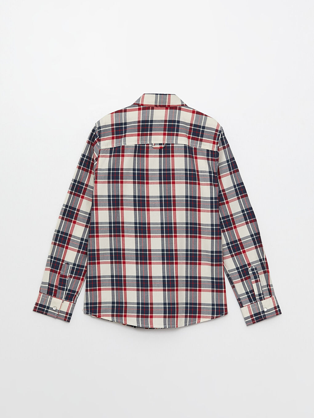 Kırmızı Ekose Uzun Kollu Erkek Çocuk Gömlek-1