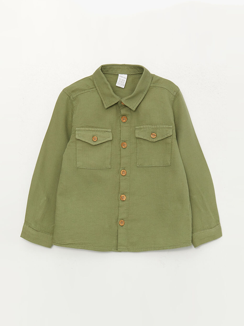 Yeşil Uzun Kollu Erkek Bebek Gömlek ve Pantolon 2'li Takım-1