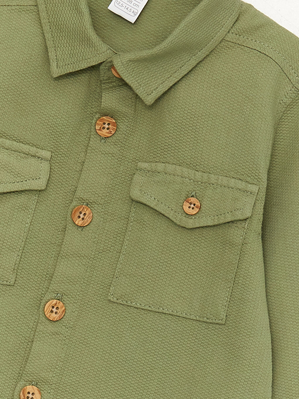 Yeşil Uzun Kollu Erkek Bebek Gömlek ve Pantolon 2'li Takım-3