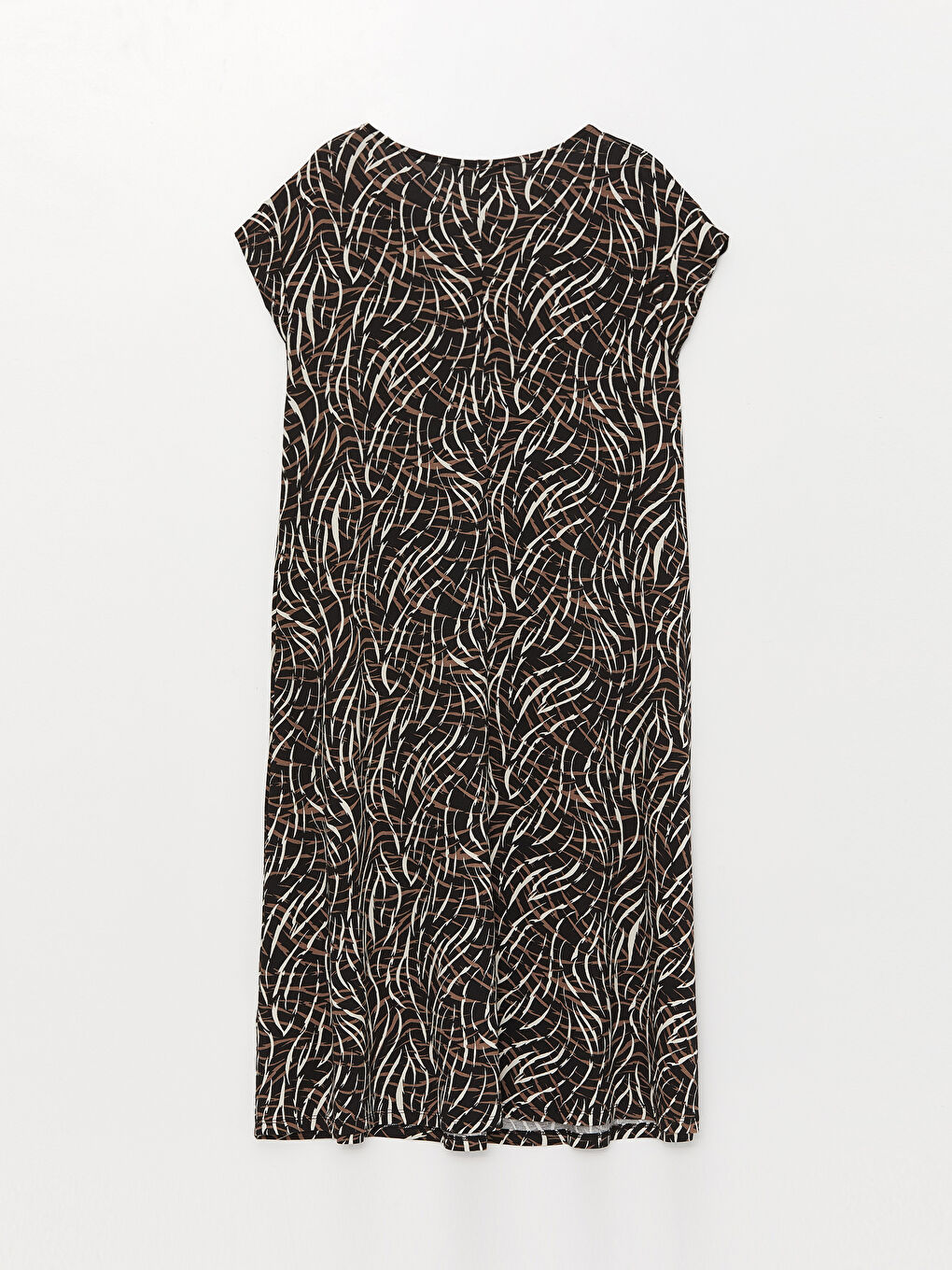 Rochie Cu Decolteu Rotund Cu Model,Cu Mânecă Scurtă,Pentru Femei-6