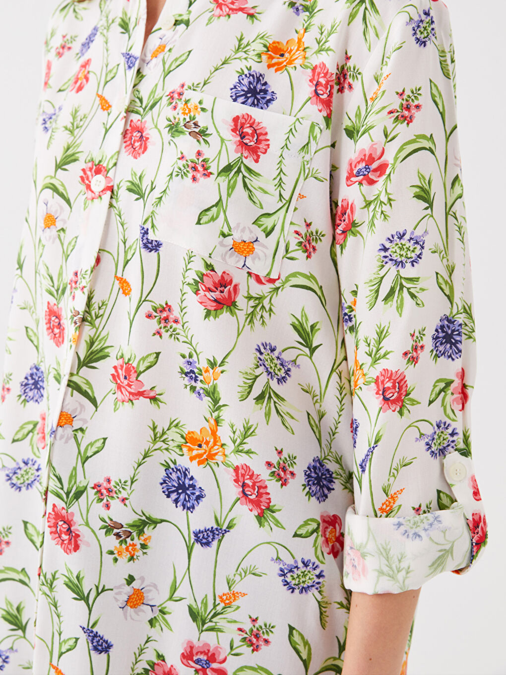 Karışık Desenli Kadın Gömlek Tunik-3